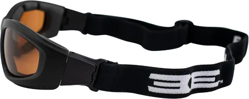 Vista 3 de Epoch Eyewear Gafas deportivas acolchadas para motocicleta, color negro con lente ámbar