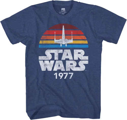 Vista 3 de STAR WARS 1977 Logo Rainbow X-Wing - Camiseta para hombre