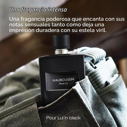 Vista 3 de Mauboussin - Pour Lui In Black 3.4 fl oz (3.3 Fl Oz) - Eau de Parfum para Hombre - Aromas Amaderados y Orientales