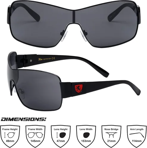Vista 5 de Khan Impact - Gafas de sol de una pieza con escudo