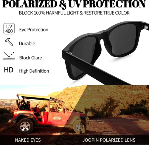 Vista 3 de Joopin Gafas de sol cuadradas polarizadas con protección UV para hombre y mujer