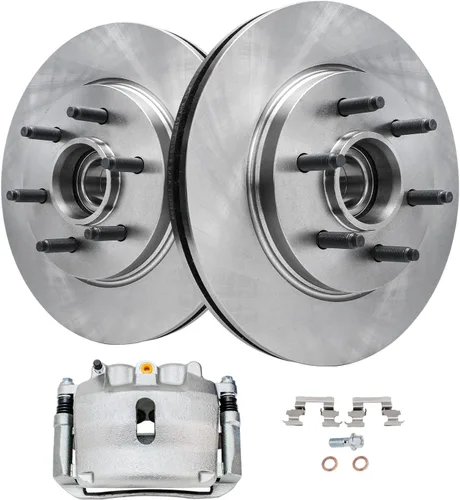 Vista 19 de Detroit Axle - Juego de rotores de freno de disco trasero + Sustitución de calibrador de freno de disco trasero izquierdo para Acura TL Honda