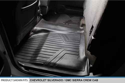Vista 4 de Maxfloormat Tapetes para Chevrolet Silverado/GMC Sierra con doble cabina (2014-2017) set completo (negro)