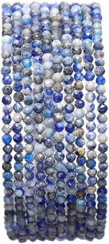 Vista 61 de BEADIA Cuentas de piedra natural africana de turquesa faceted rondelle 3x4mm semipreciosas sueltas para hacer joyas 38cm