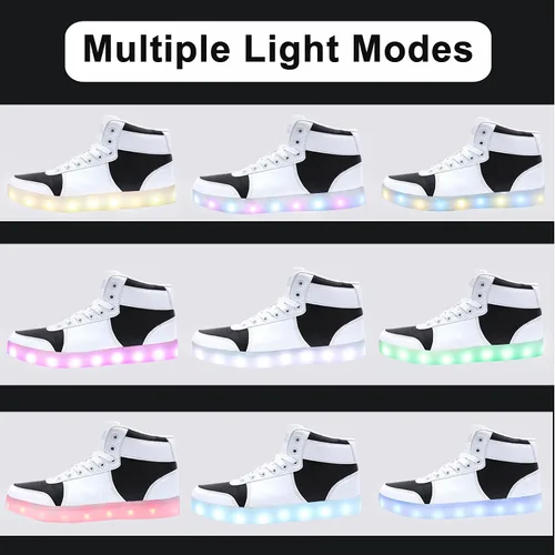 Vista 4 de Odema V3 - Zapatos deportivos con luz de carga USB, zapatillas de deporte LED para bailar
