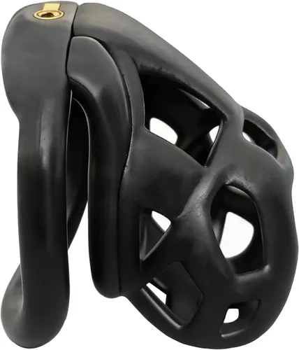 Vista 12 de Dispositivo de castidad masculina nueva jaula de castidad 3.0 dispositivo de castidad masculina con 4 anillos de resina para el pene, jaula