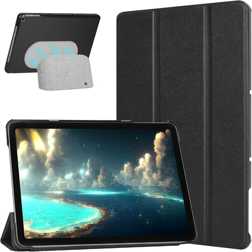 Vista 8 de Caweet Funda para tableta Google Pixel 2023 de 11 pulgadas, ultra delgada, ligera, carcasa rígida con soporte de triple pliegue con cierre