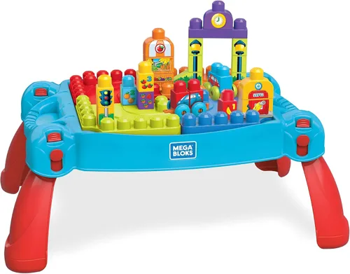 Vista 11 de Mega Bloks First Builders Build 'n Learn - Mesa con bloques de construcción grandes, juguetes de construcción para niños pequeños (30 piezas)