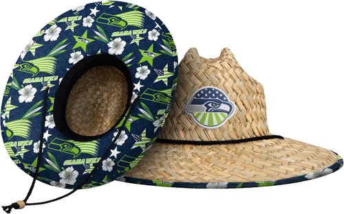 Vista 30 de FOCO - Sombrero de paja con logotipo de equipo universitario de NCAA y estampado floral para hombre