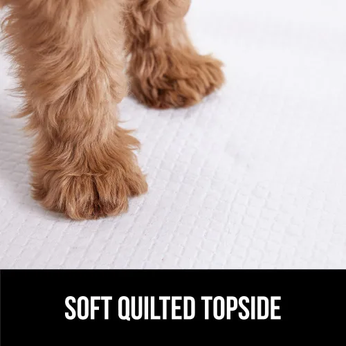 Vista 8 de Almohadillas desechables para cachorros Gorilla Guard, 150 unidades de 28x34 pulgadas, almohadillas de 5 capas para orina de perros, almohadilla
