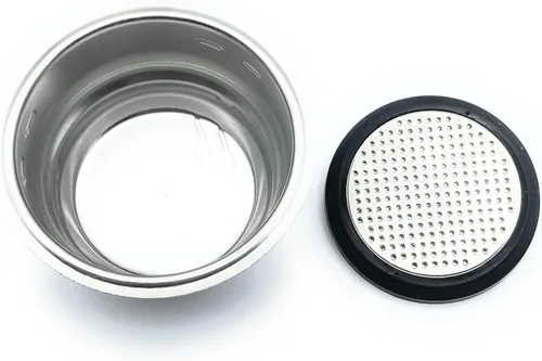 Vista 3 de Cesta de filtro de café para café Delonghi Espresso – Acero inoxidable presurizado – Reutilizable – Lavable – Compatible con máquinas de espresso