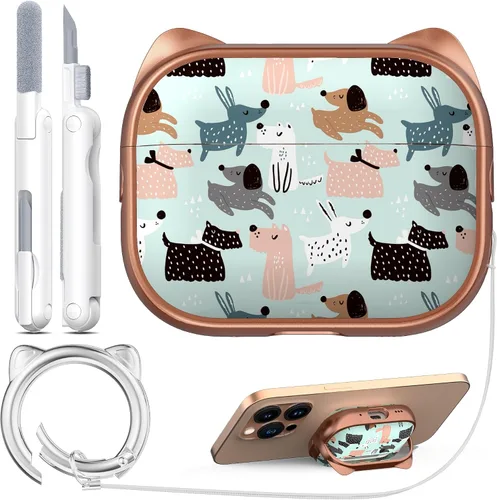 Vista 21 de RFUNGUANGO AirPods Pro Funda Transparente TPU Suave Transparente Blanco