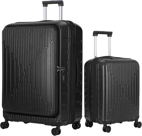 Vista 10 de Kaleenie Maletín de mano de 16" con 2 compartimentos para laptop Negro