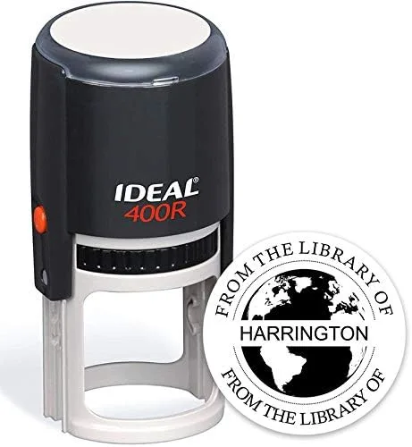 Vista 5 de Nuevo sello decorativo personalizado personalizado de la biblioteca de autoentintado redondo - Ideal 400R