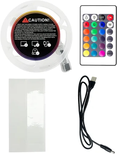 Vista 9 de Tira de luces LED, tiras de luz RGB de 5 V que cambian de color con control remoto, luces LED flexibles alimentadas por USB para dormitorio, TV