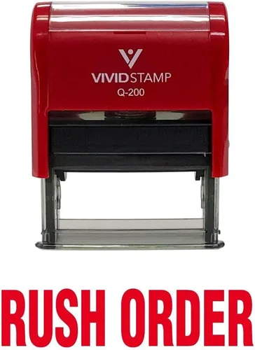Vista 8 de Rush Order - Sello de goma autoentintado (tinta negra), tamaño mediano, 2