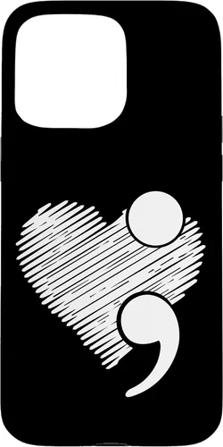 Vista 31 de Suicide Awareness - Suicide Prevention Heart Semicolon Gift Case for iPhone 17