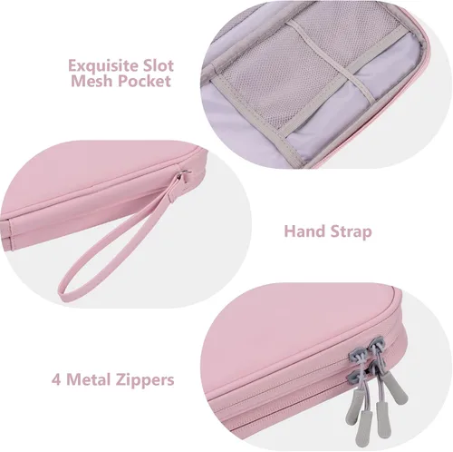 Vista 4 de Tech Organizer - Estuche de transporte de viaje, bolsa de cables, accesorios de organización y almacenamiento, cables electrónicos, cargador