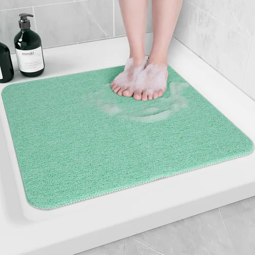 Vista 10 de Hargiis - Tapete antideslizante de secado rápido para tina y ducha, tapete exfoliante para pies, para baño, cocina u hotel, beige, 24 x 16 pulgadas