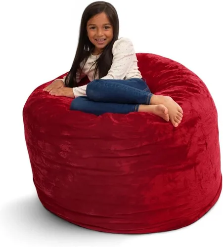 Vista 17 de ULTIMATE SACK Puf de gran tamaño de 3 pies para adultos, funda de piel