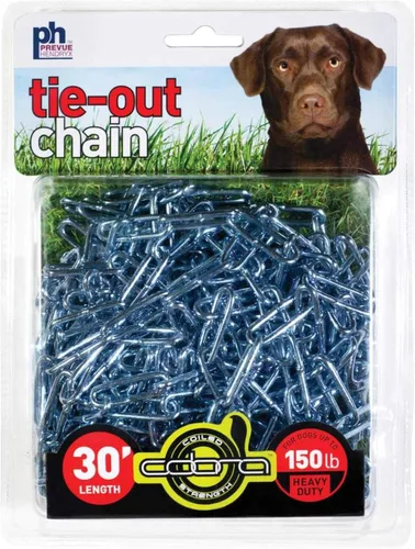 Vista 4 de Prevue Pet Products - Cadena de amarre de servicio mediano de 15 pies – Enlaces ovalados soldados de seguridad de 0.098 pulgadas (0.098 in), amarre