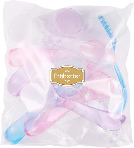 Vista 7 de ARTIBETTER Juego de 8 cepillos faciales exfoliantes faciales con tapa, 8 piezas de cepillo facial manual para limpieza profunda de poros