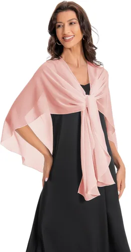 Vista 3 de Hotshawl Chales y Envoltorios para Vestidos de Noche de Gasa Transparente para Mujeres Elegante Suave Sedosa Bufanda Pañuelo Boda Estola Nupcial