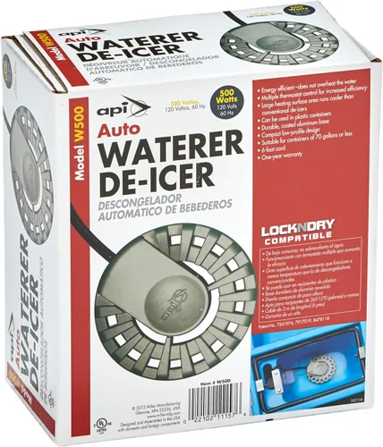 Vista 2 de API® Descongelador automático Descongelador automático Tanque de stock y descongelador de agua Granja, rancho y mascotas 500 vatios