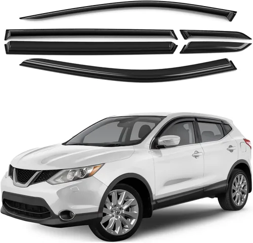 Vista 33 de Deflectores de ventana tintados ahumados con cinta adhesiva para ventana lateral, deflectores de lluvia compatibles con Toyota RAV4 2013-2018 - 4