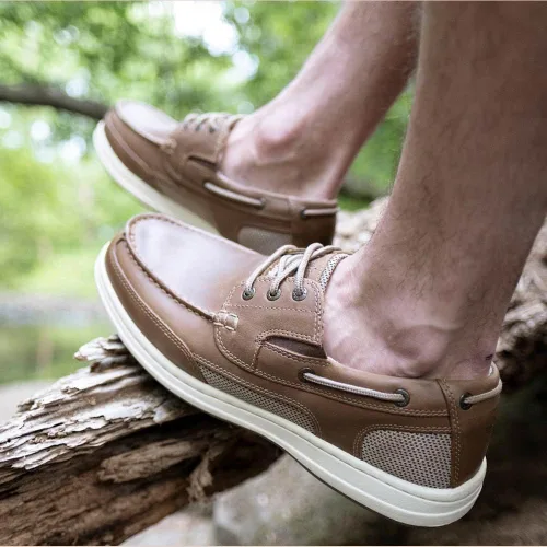 Vista 7 de Dockers Zapato náutico clásico de cuero para hombre con defensor de manchas