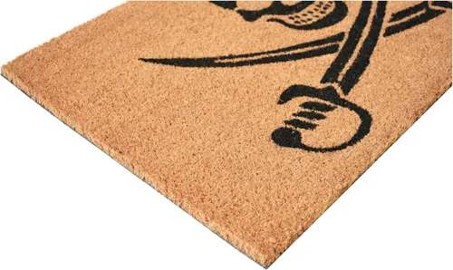 Vista 5 de Calloway Mills 121211729 - Felpudo pirata, 17 x 29 pulgadas, negro/rojo