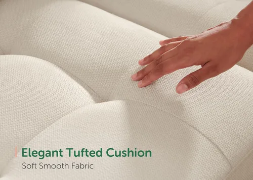 Vista 7 de HONBAY Sofá Seccional Cama Extraíble, Sofá Seccional en Forma de U con Chaise de Almacenamiento, Sofá Cama para Sala de Estar, Beige