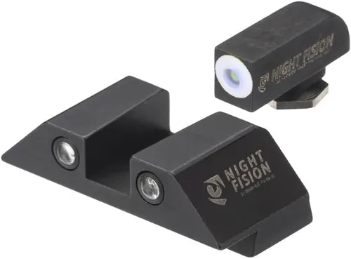 Vista 9 de Night Fision Tritium Night Sight Set for Glock 42/43/43X - Perfect Dot Front Sight with Added Daytime Ring - Front Ring Color Options - Various