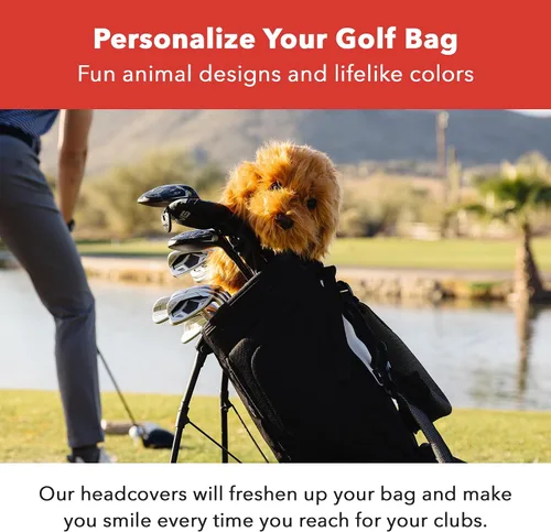 Vista 4 de Daphne's Headcovers Doodle Driver Headcover Fundas de cabeza premium Divertidas fundas para palos de golf Protección elegante para tus palos