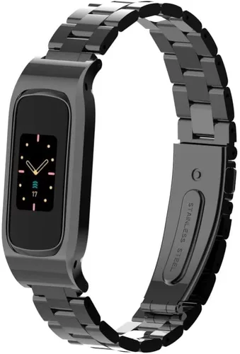 Vista 5 de T-BLUER Correa de repuesto de metal de acero inoxidable compatible con Fitbit Luxe Fitness Tracker