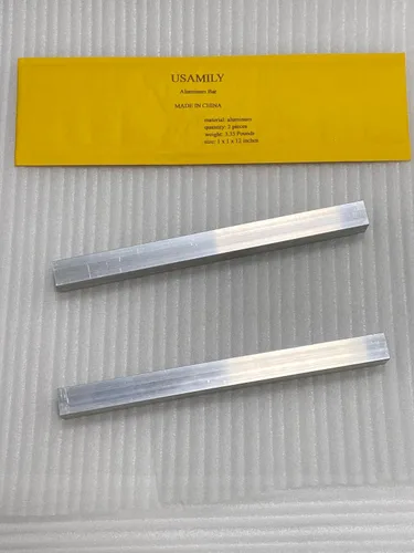 Vista 3 de Barra cuadrada de aluminio de 2 piezas 1 "X1" X12" 6061 Barra de aluminio T6511 Molino sólido Stock