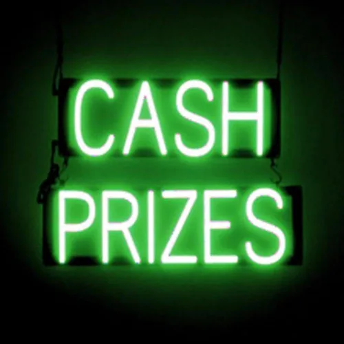 Vista 41 de SpellBrite Letrero de WIN CASH para empresas Ranuras y letreros relacionados con juegos con aspecto de neón, luz LED azul 17.5 x 15.0 pulgadas