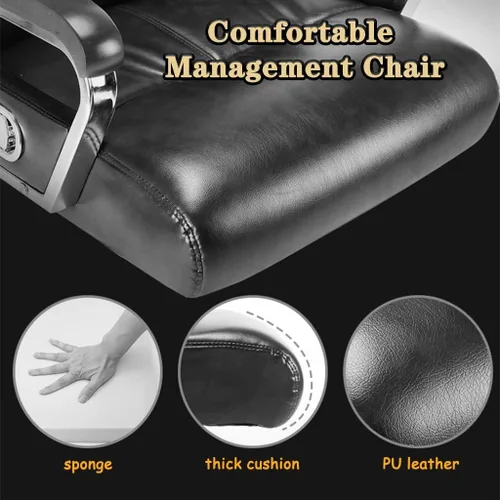 Vista 5 de Silla ejecutiva, silla de escritorio para computadora para personas pesadas, silla reclinable de gran angular, silla de juegos cómoda, silla