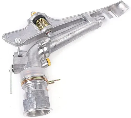 Vista 6 de Pistola rociadora de riego agrícola, rociador de riego de 1.5 pulgadas, pistola de pulverización ajustable de 360°, sistema de pulverización de área