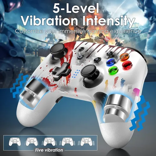 Vista 2 de REDSTORM Controlador inalámbrico para juegos para ventanas de PC, teléfonointerruptorvaporcubierta de vapor, controlador de juegos de computadora