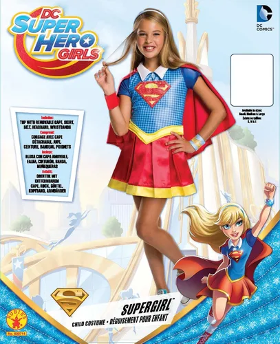 Vista 2 de Disfraz de Supergirl para niños DC Deluxe, Rubie