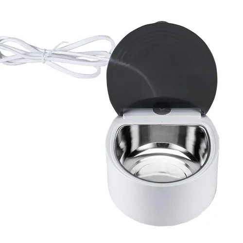 Vista 3 de 110V 60HZ Limpiador ultrasónico de dentadura 5.1 fl oz Máquina de limpieza de dientes falsos, muy seguro, simple y eficiente dispositivo de limpieza