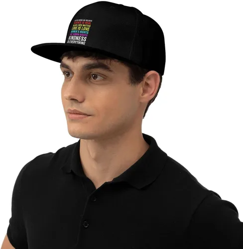 Vista 54 de Pride Flag in This House We Believe Science is Real Black Lives Matter Baseball Hats for Men Dad Hat,Black