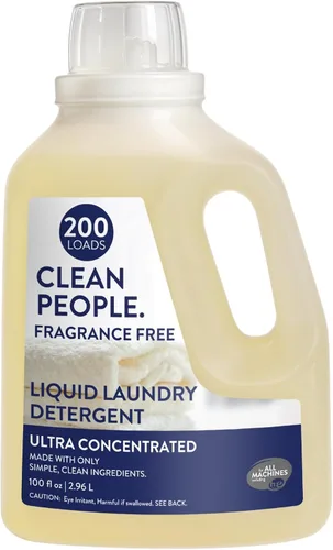 Vista 11 de The Clean People Detergente líquido para ropa, embalaje reciclable, lucha contra las manchas, ultra concentrado, jabón de lavandería, sin fragancia
