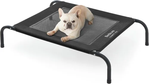 Vista 23 de Bedsure Camas elevadas para perros al aire libre para perros pequeños, cama portátil elevada para mascotas con hamaca para mascotas con patas Gris