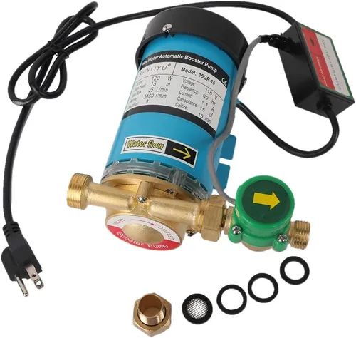 Vista 8 de Bomba de presión para el hogar, 115V/60HZ 120W Bomba de circulación de salida de 1 pulgada Bomba automática de refuerzo de ducha con interruptor