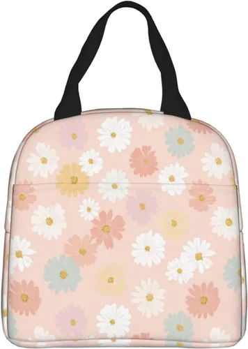 Vista 14 de Lonchera con diseño a cuadros azules aislada, bolsa térmica para almuerzo para adultos, niños, niñas, mujeres, oficina, trabajo, escuela, picnic