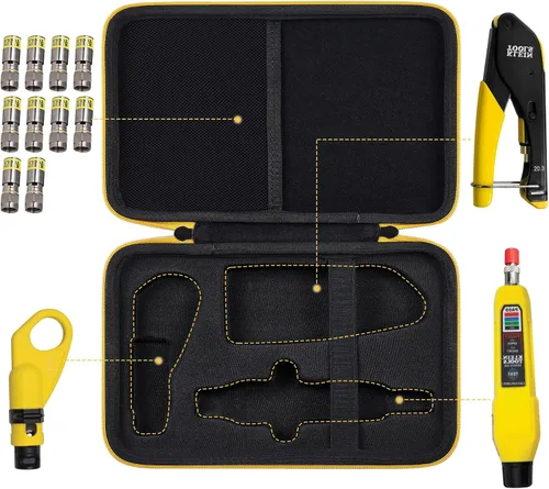 Vista 5 de Aenllosi Funda de transporte rígida de repuesto para herramientas y conectores de cable coaxial Klein Tools VDV002-818, soporte personalizado