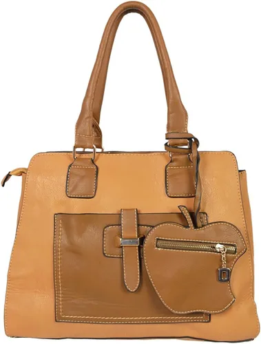 Vista 2 de Bolso de hombro con asa superior con purpurina suave y diseño floral