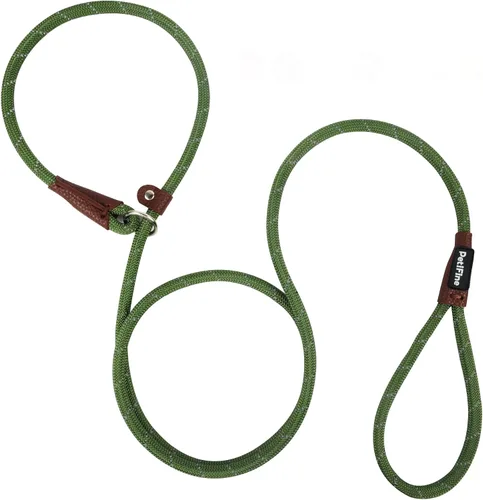 Vista 15 de PetiFine Correa antideslizante reflectante para perro, correa antideslizante resistente de 6 pies x 1/2 pulgadas Negro